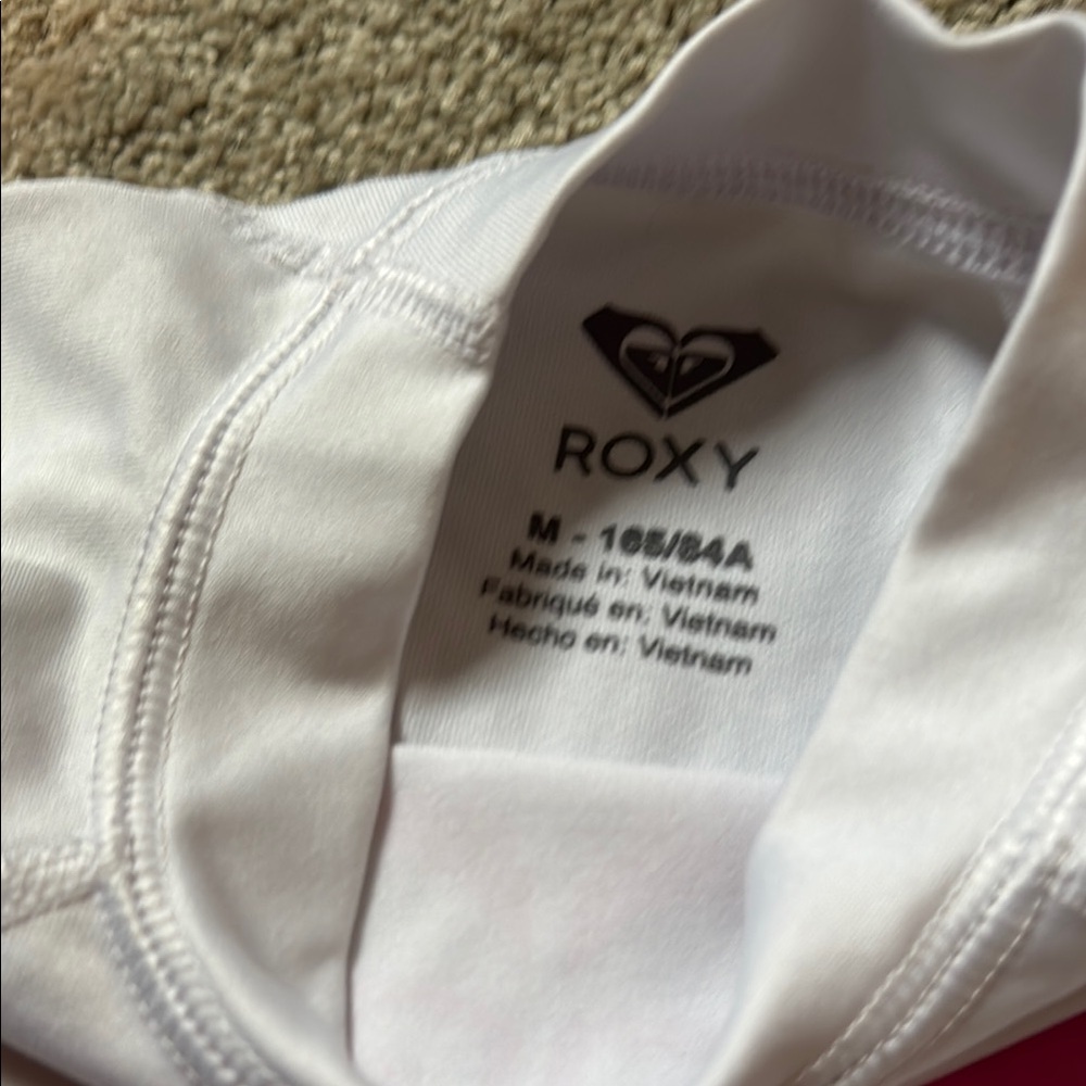 Roxy White and Pink Women's Swim Top - Picture 2 of 2